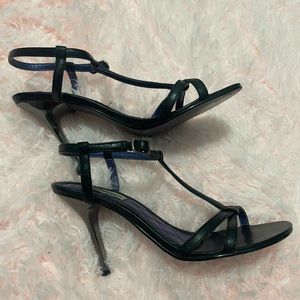 T strap black Steve Madden heels size 7